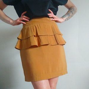 Peplum Silky Skirt